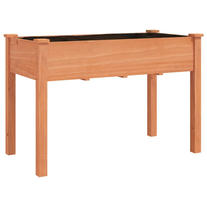 vidaXL Wheeled Planter with Liner Brown 118x59x80 cm Solid Wood Fir 3
