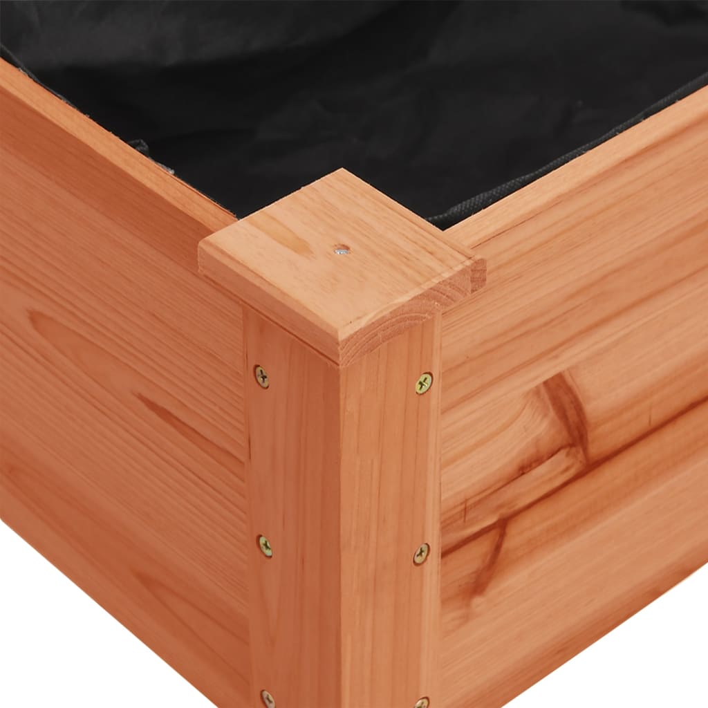 vidaXL Wheeled Planter with Liner Brown 118x59x80 cm Solid Wood Fir 4