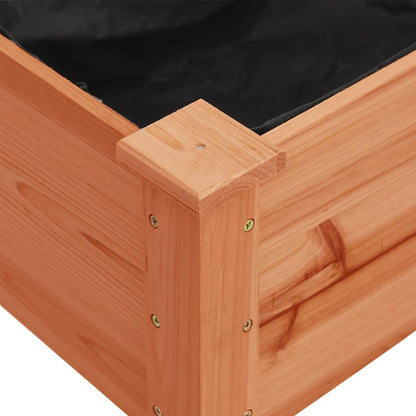 vidaXL Wheeled Planter with Liner Brown 118x59x80 cm Solid Wood Fir 4