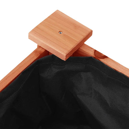 vidaXL Wheeled Planter with Liner Brown 118x59x80 cm Solid Wood Fir 5