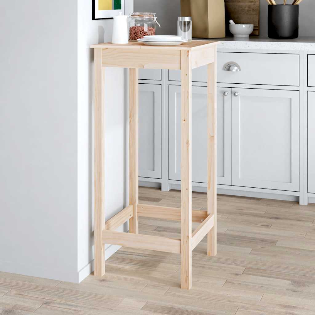 vidaXL Bar Table 50x50x110 cm Solid Wood Pine 3