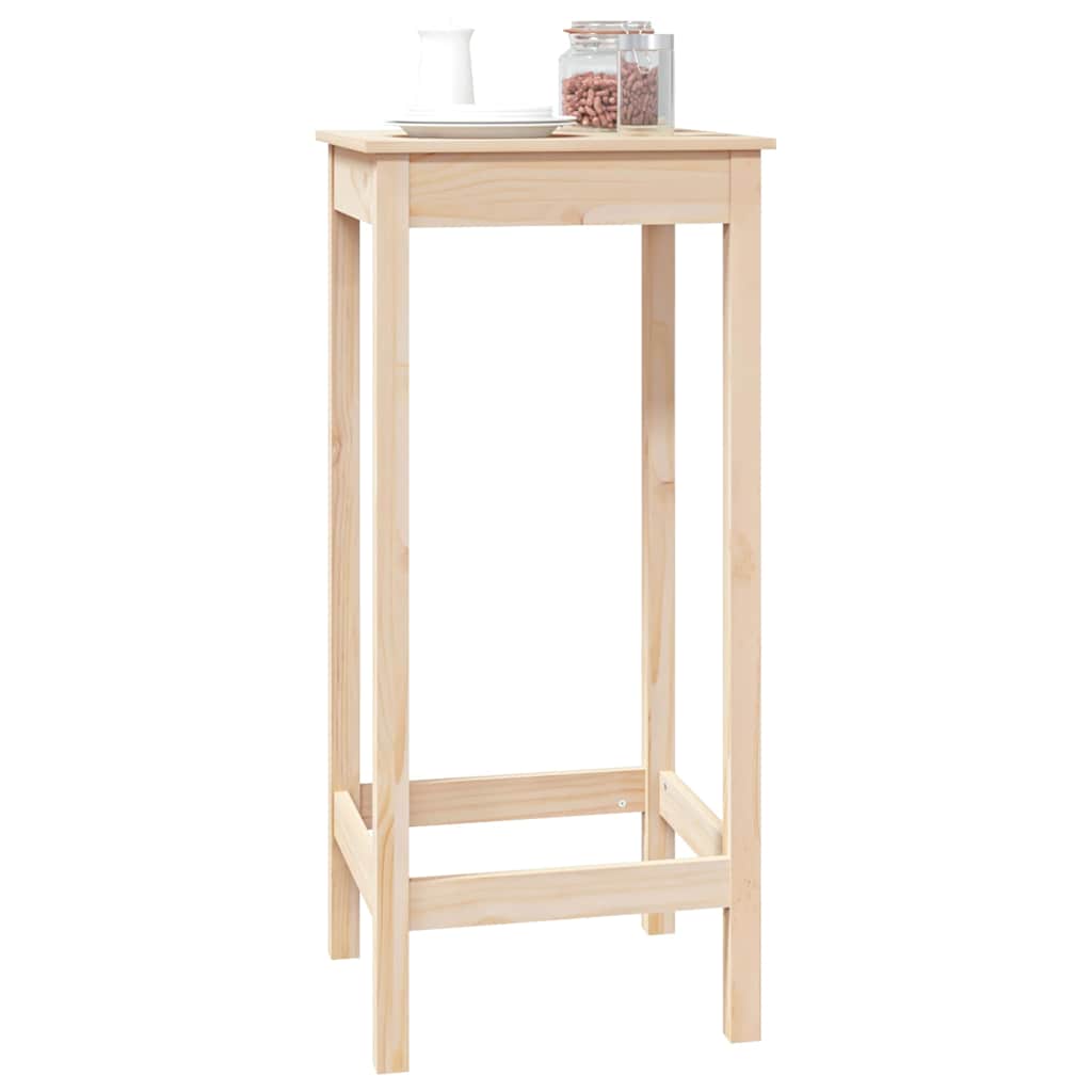vidaXL Bar Table 50x50x110 cm Solid Wood Pine 4