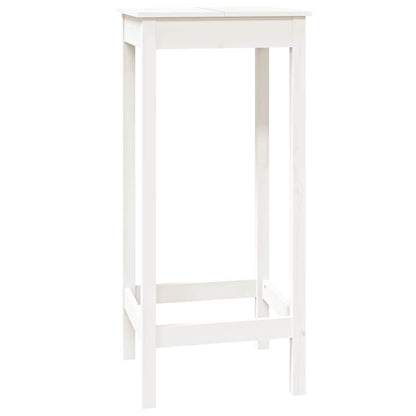 vidaXL Bar Table White 50x50x110 cm Solid Wood Pine 2