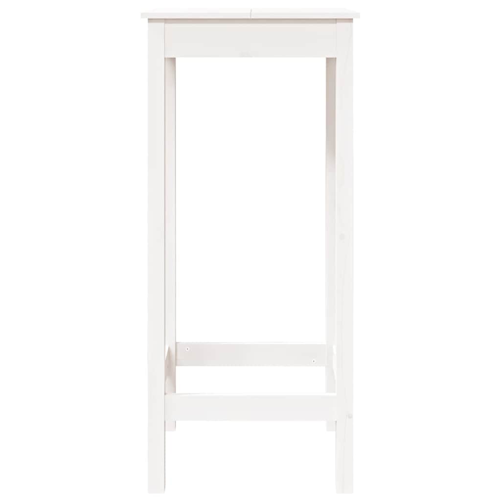 vidaXL Bar Table White 50x50x110 cm Solid Wood Pine 5