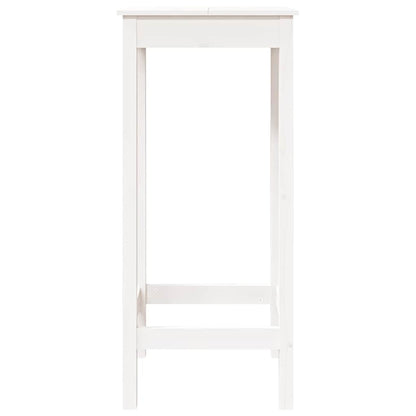 vidaXL Bar Table White 50x50x110 cm Solid Wood Pine 5