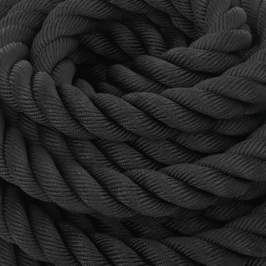 vidaXL Battle Rope Black 15 m 11 kg Polyester 6