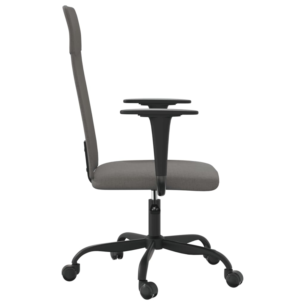 vidaXL Office Chair Dark Grey Fabric 4
