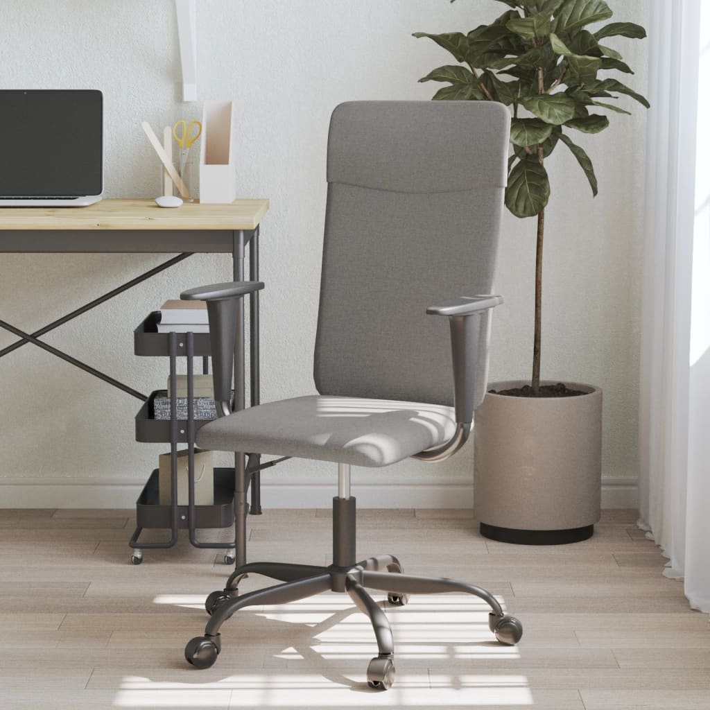 vidaXL Office Chair Dark Grey Fabric 1