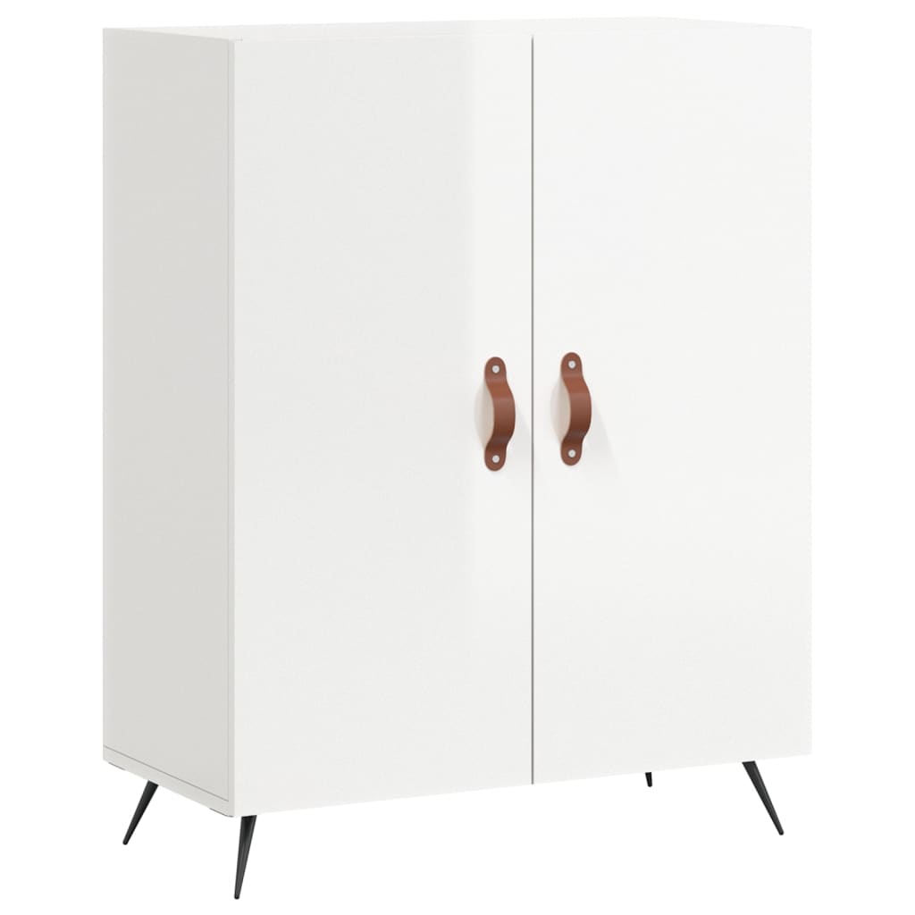 vidaXL Sideboard High Gloss White 69.5x34x90 cm Engineered Wood 2