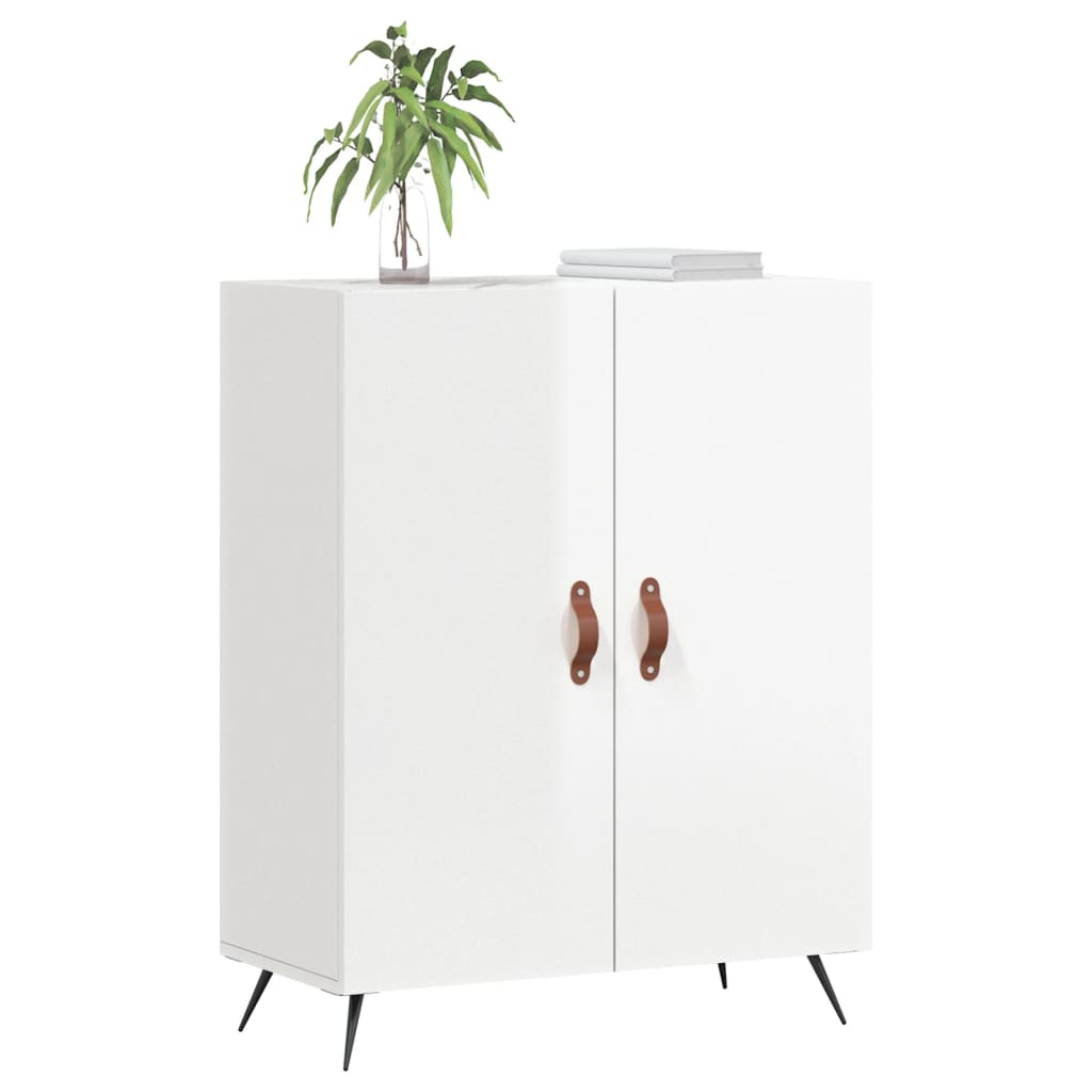 vidaXL Sideboard High Gloss White 69.5x34x90 cm Engineered Wood 3