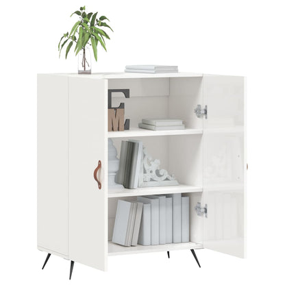 vidaXL Sideboard High Gloss White 69.5x34x90 cm Engineered Wood 4