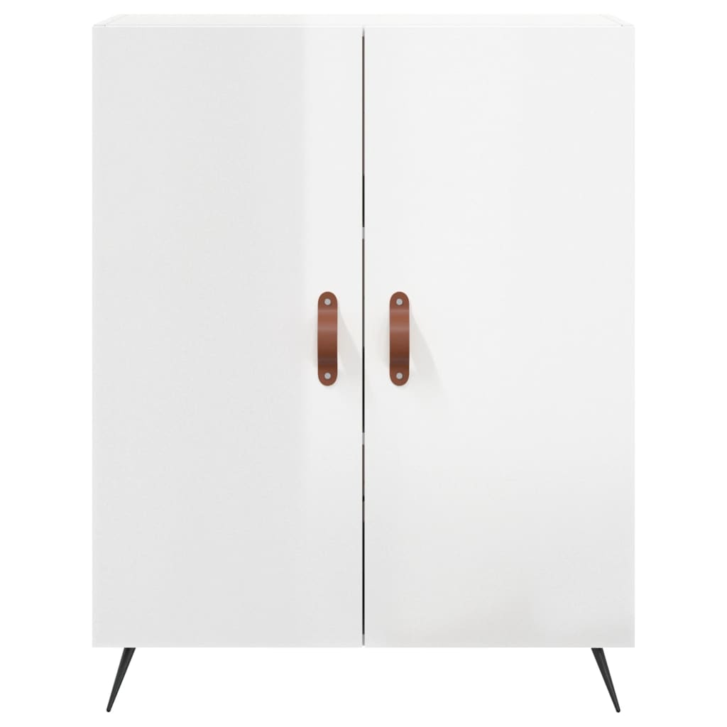 vidaXL Sideboard High Gloss White 69.5x34x90 cm Engineered Wood 5