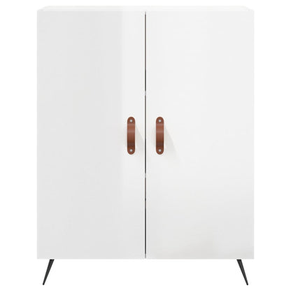 vidaXL Sideboard High Gloss White 69.5x34x90 cm Engineered Wood 5