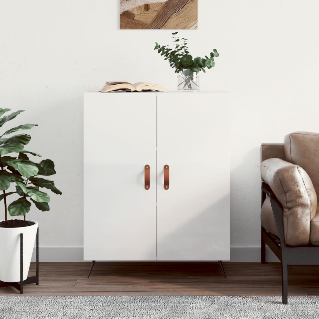vidaXL Sideboard High Gloss White 69.5x34x90 cm Engineered Wood 1