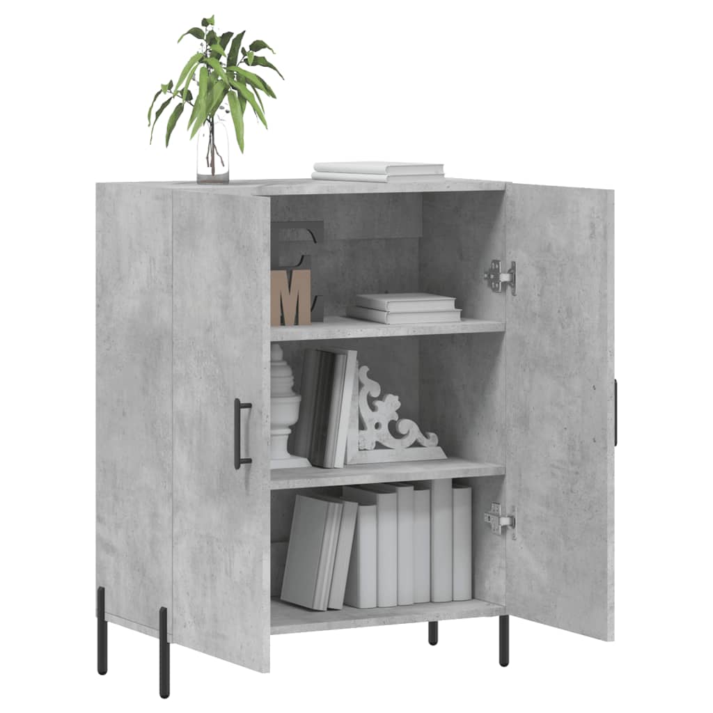 vidaXL Sideboard Concrete Grey 69.5x34x90 cm Engineered Wood 4