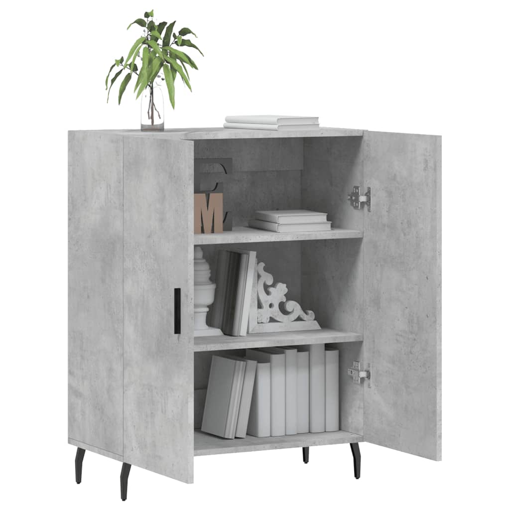 vidaXL Sideboard Concrete Grey 69.5x34x90 cm Engineered Wood 4