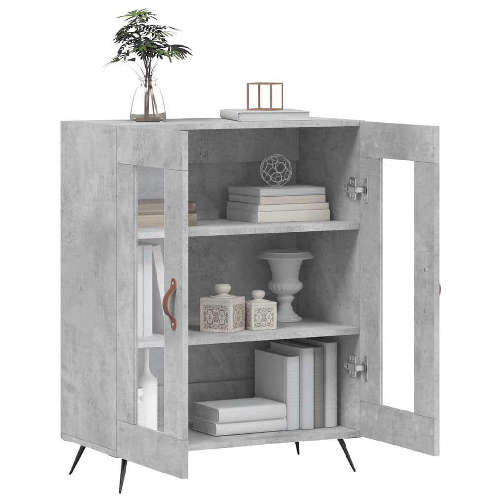 vidaXL Sideboard Concrete Grey 69.5x34x90 cm Engineered Wood 4
