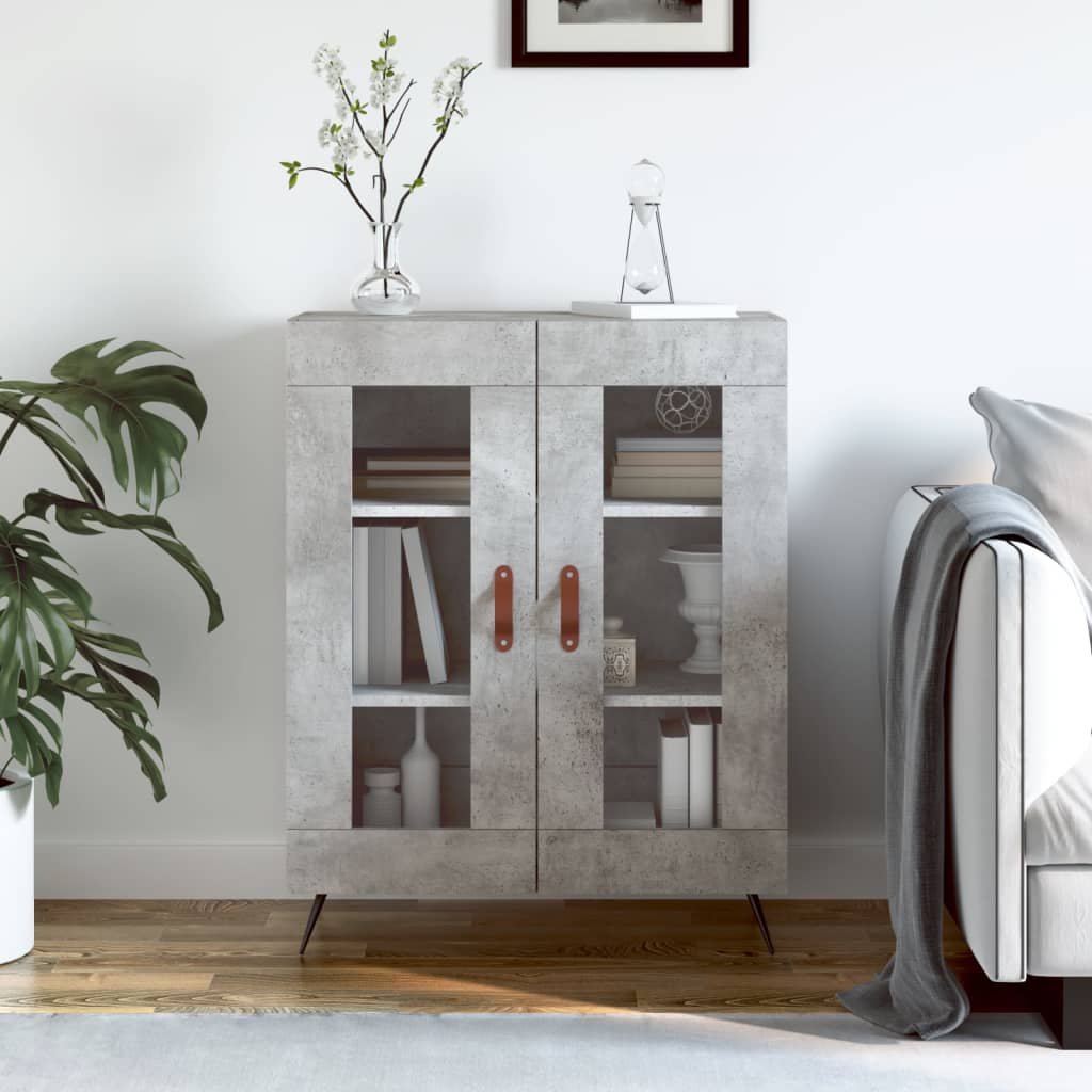 vidaXL Sideboard Concrete Grey 69.5x34x90 cm Engineered Wood 1