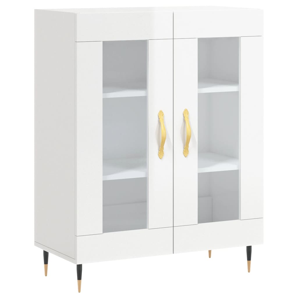 vidaXL Sideboard High Gloss White 69.5x34x90 cm Engineered Wood 2