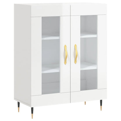 vidaXL Sideboard High Gloss White 69.5x34x90 cm Engineered Wood 2