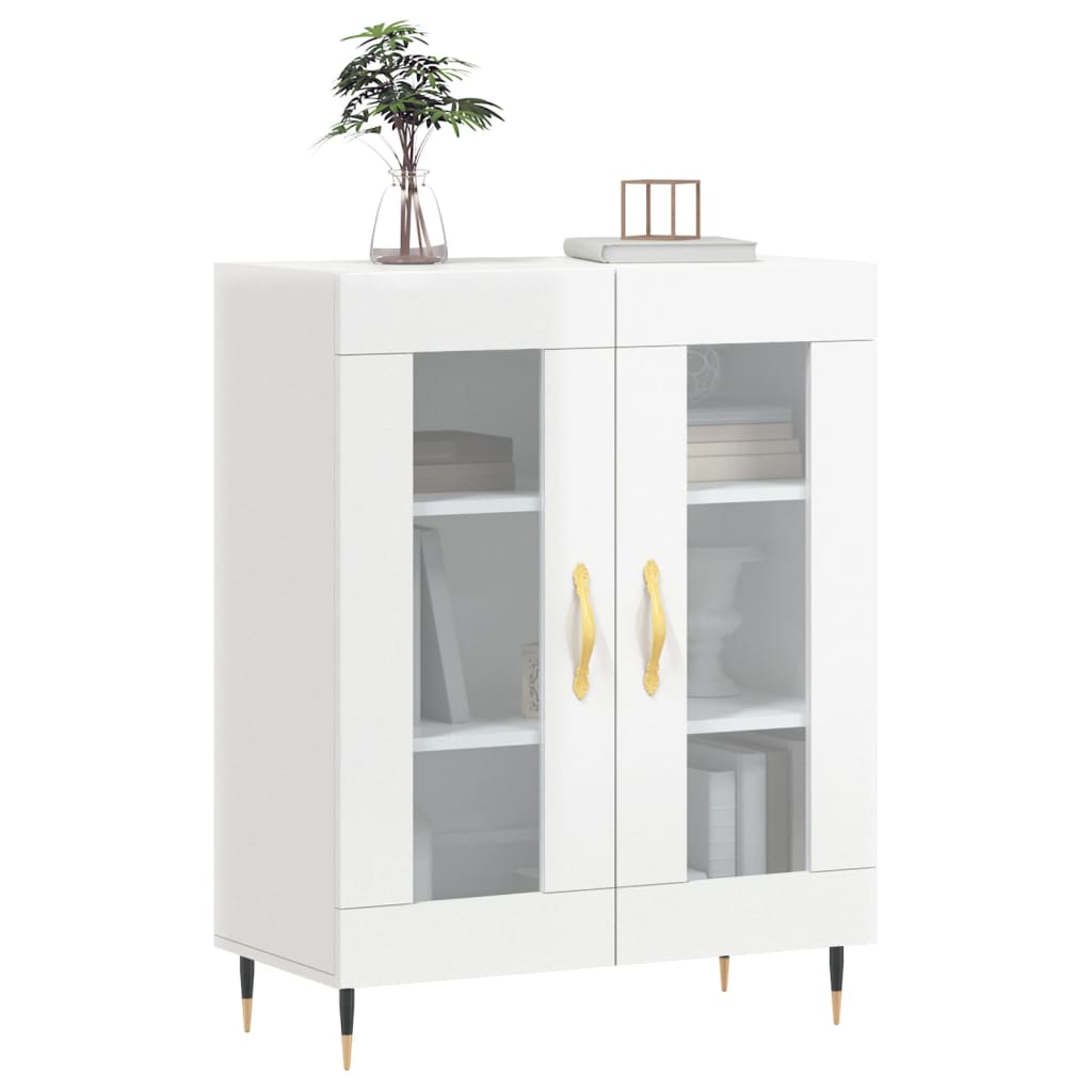 vidaXL Sideboard High Gloss White 69.5x34x90 cm Engineered Wood 3
