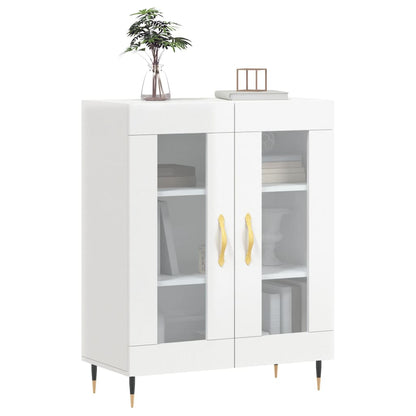 vidaXL Sideboard High Gloss White 69.5x34x90 cm Engineered Wood 3