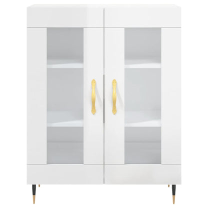 vidaXL Sideboard High Gloss White 69.5x34x90 cm Engineered Wood 5