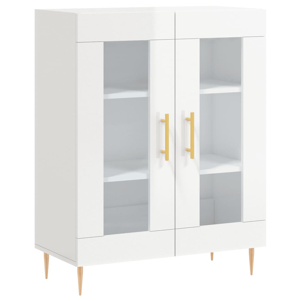 vidaXL Sideboard High Gloss White 69.5x34x90 cm Engineered Wood 2