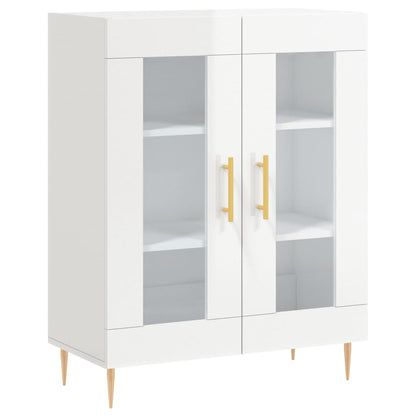 vidaXL Sideboard High Gloss White 69.5x34x90 cm Engineered Wood 2