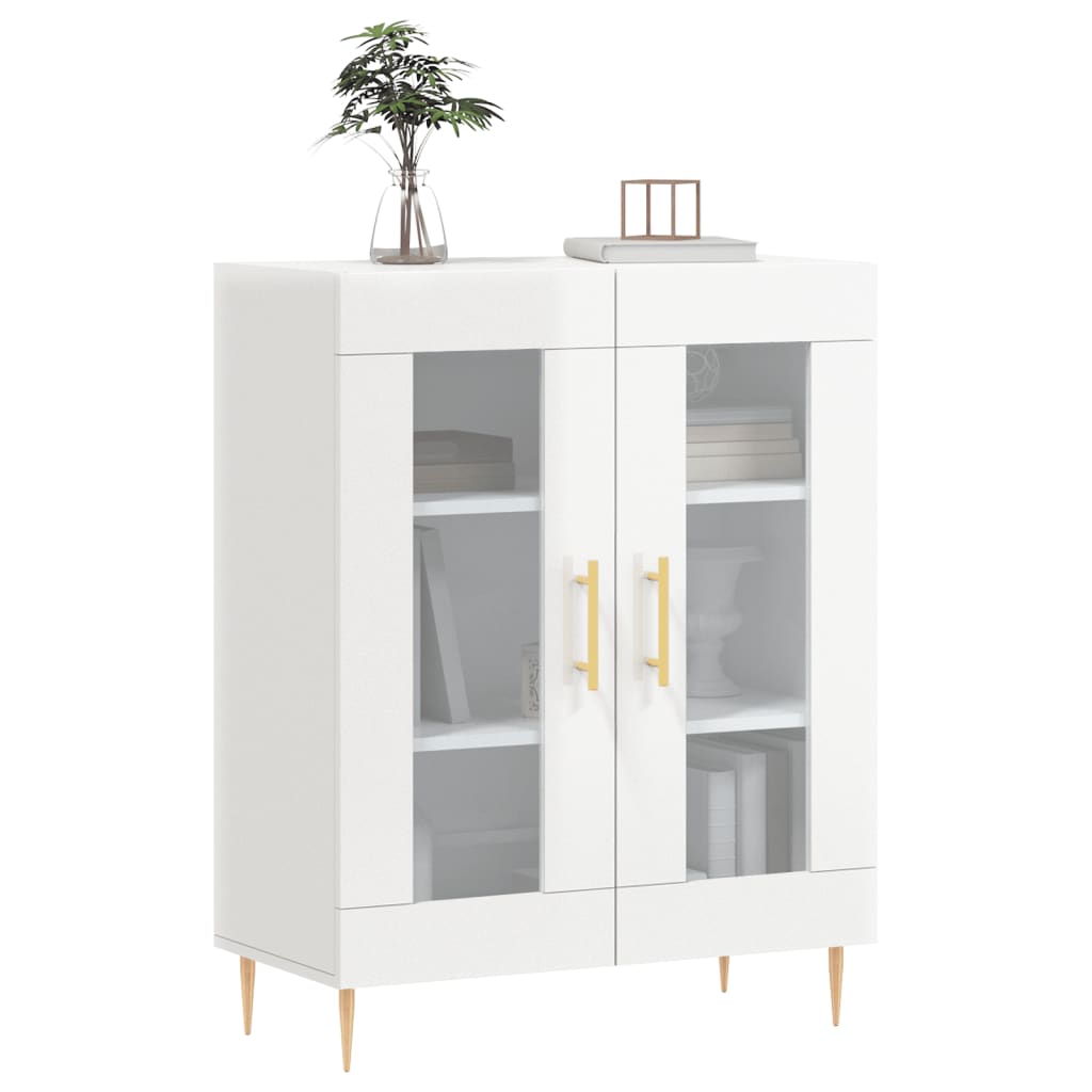 vidaXL Sideboard High Gloss White 69.5x34x90 cm Engineered Wood 3