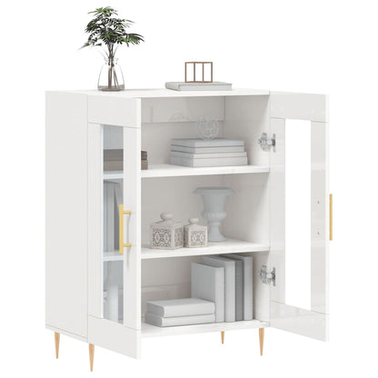 vidaXL Sideboard High Gloss White 69.5x34x90 cm Engineered Wood 4