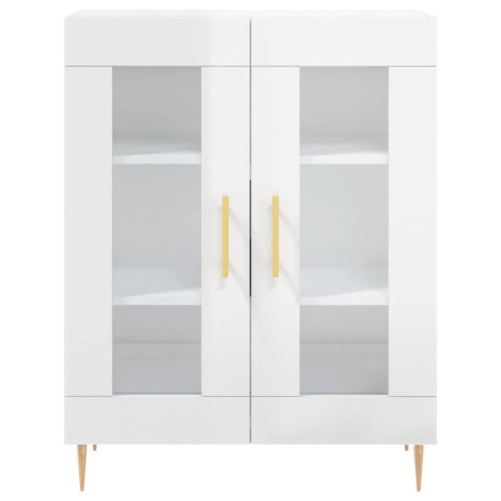 vidaXL Sideboard High Gloss White 69.5x34x90 cm Engineered Wood 5