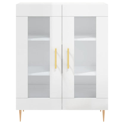 vidaXL Sideboard High Gloss White 69.5x34x90 cm Engineered Wood 5