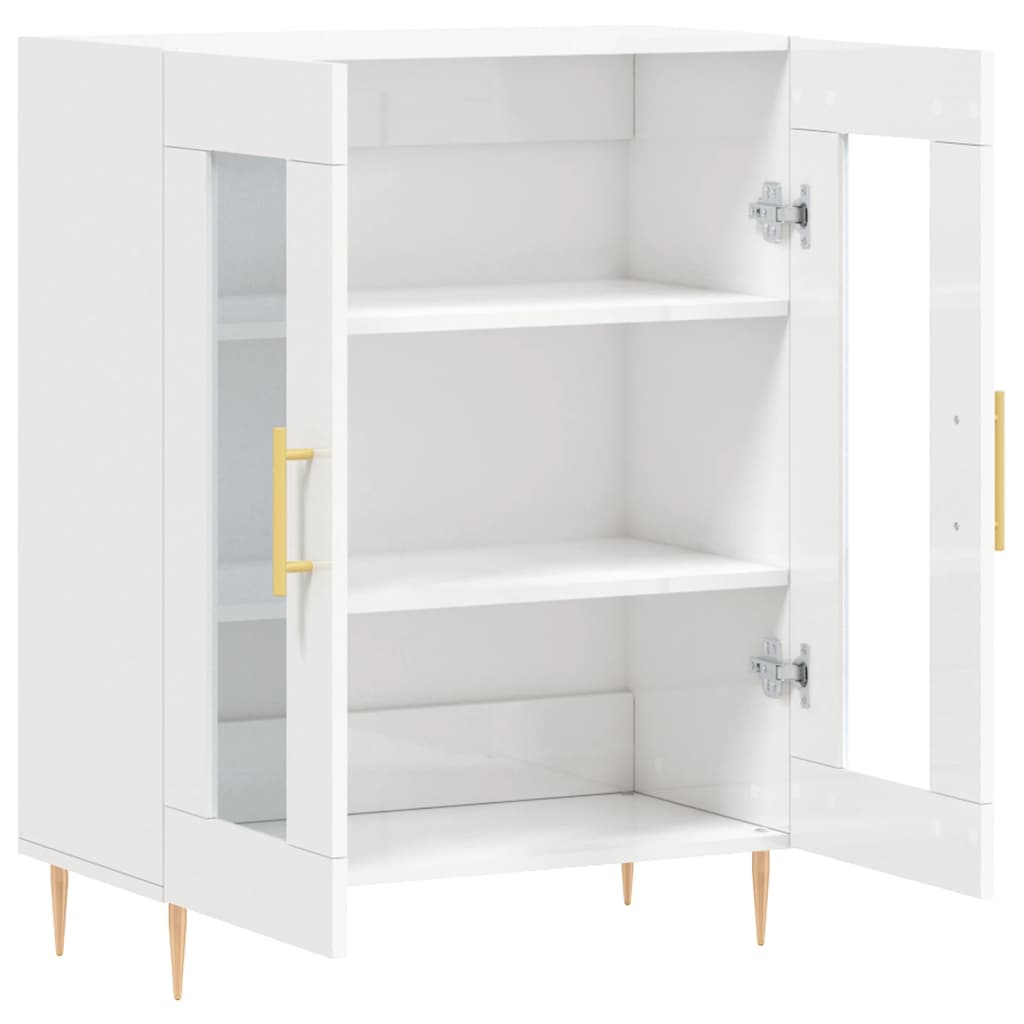 vidaXL Sideboard High Gloss White 69.5x34x90 cm Engineered Wood 6