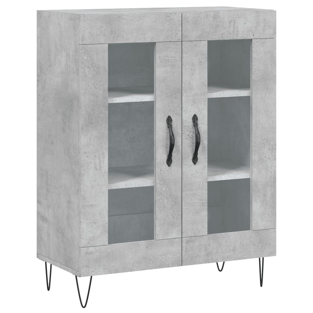 vidaXL Sideboard Concrete Grey 69.5x34x90 cm Engineered Wood 2