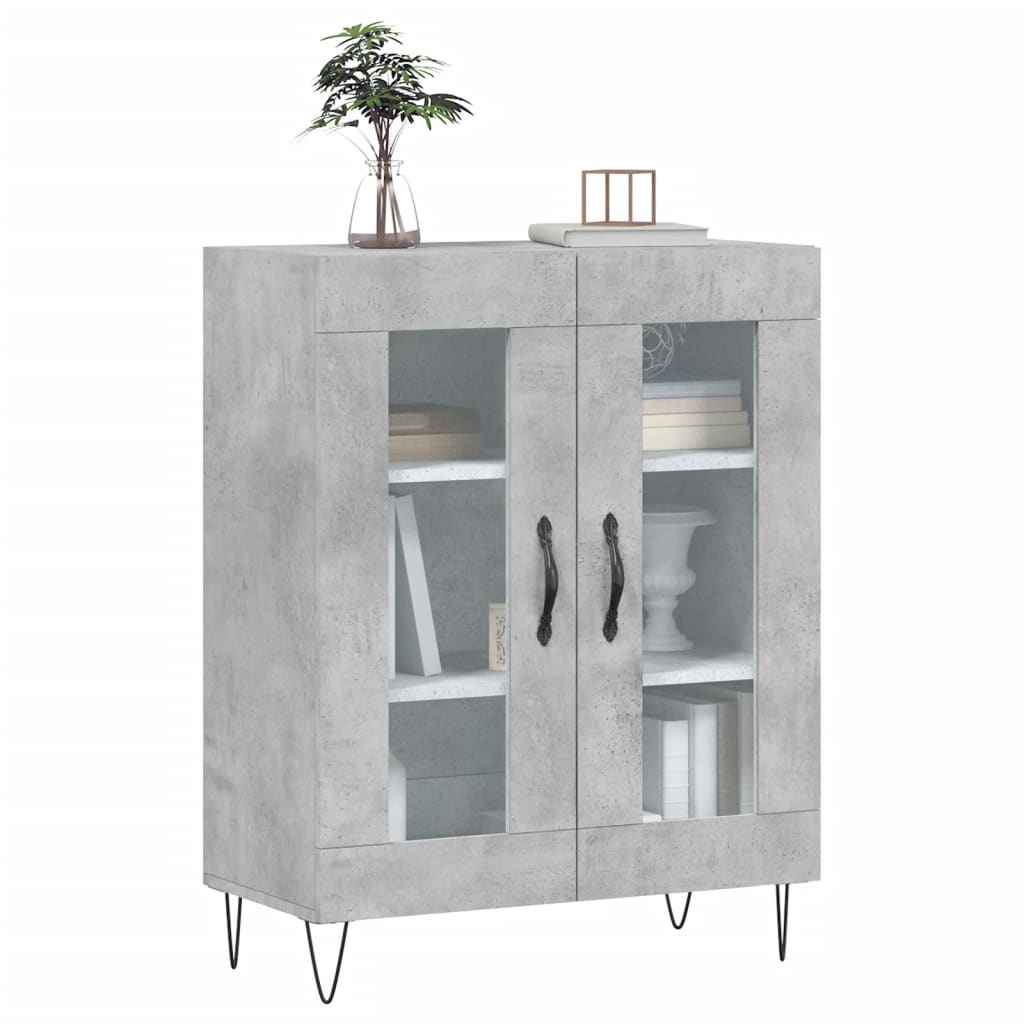 vidaXL Sideboard Concrete Grey 69.5x34x90 cm Engineered Wood 3
