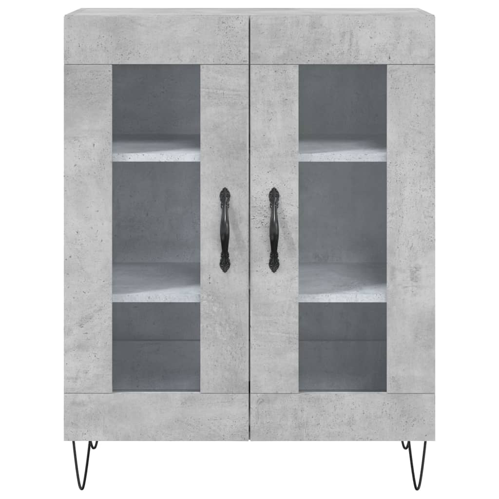 vidaXL Sideboard Concrete Grey 69.5x34x90 cm Engineered Wood 5