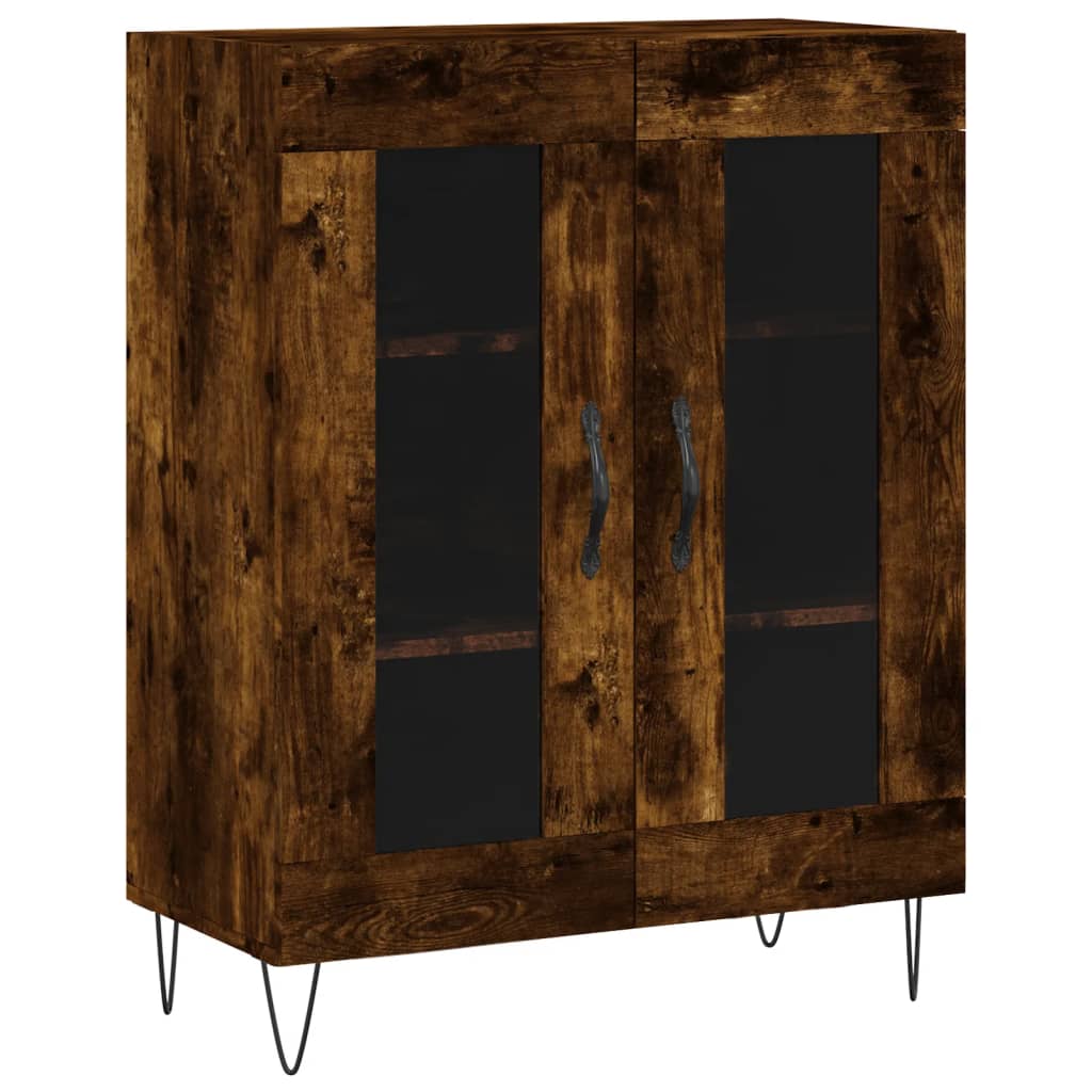 vidaXL Sideboard Smoked Oak 69.5x34x90 cm Engineered Wood 2