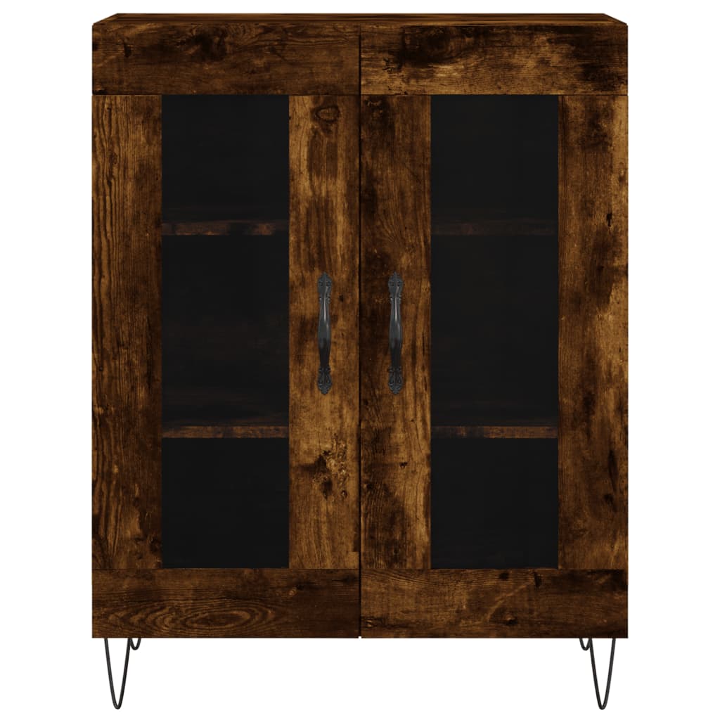 vidaXL Sideboard Smoked Oak 69.5x34x90 cm Engineered Wood 5