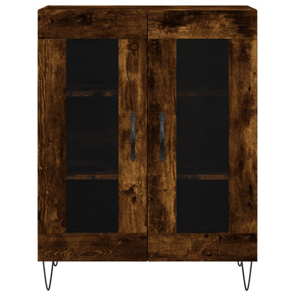 vidaXL Sideboard Smoked Oak 69.5x34x90 cm Engineered Wood 5