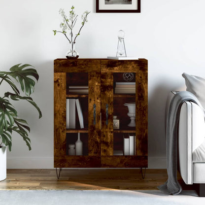 vidaXL Sideboard Smoked Oak 69.5x34x90 cm Engineered Wood 1