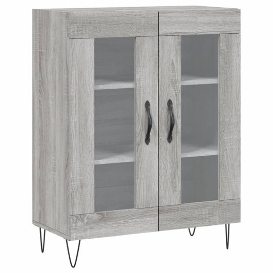 vidaXL Sideboard Grey Sonoma 69.5x34x90 cm Engineered Wood 2
