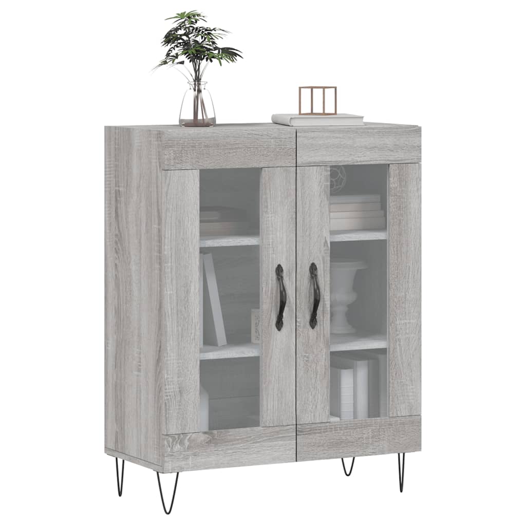 vidaXL Sideboard Grey Sonoma 69.5x34x90 cm Engineered Wood 3