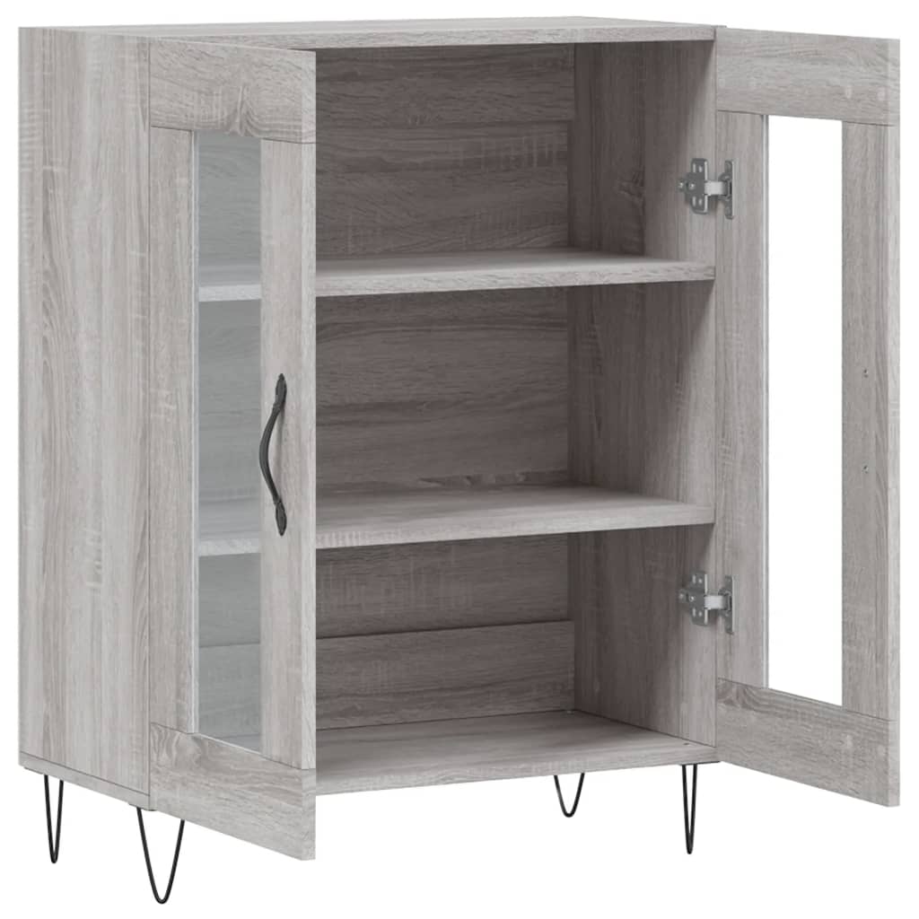 vidaXL Sideboard Grey Sonoma 69.5x34x90 cm Engineered Wood 6