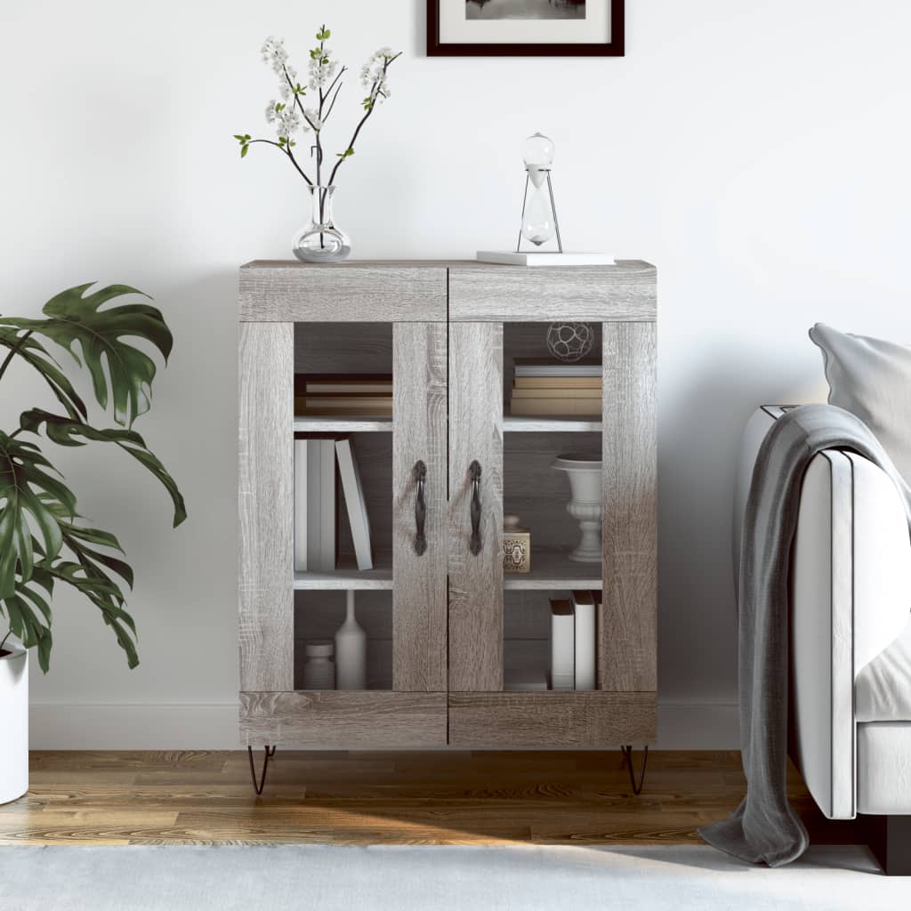 vidaXL Sideboard Grey Sonoma 69.5x34x90 cm Engineered Wood 1
