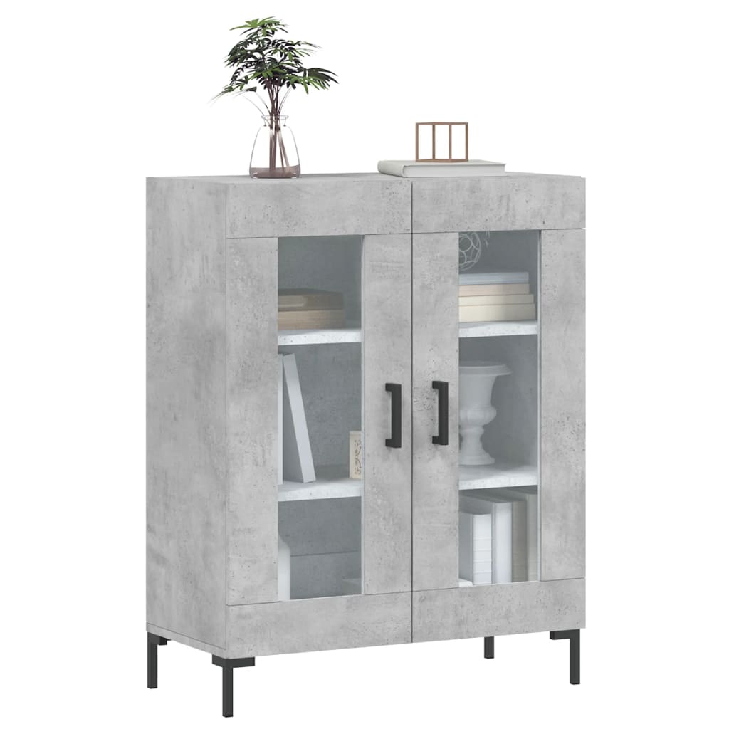 vidaXL Sideboard Concrete Grey 69.5x34x90 cm Engineered Wood 3
