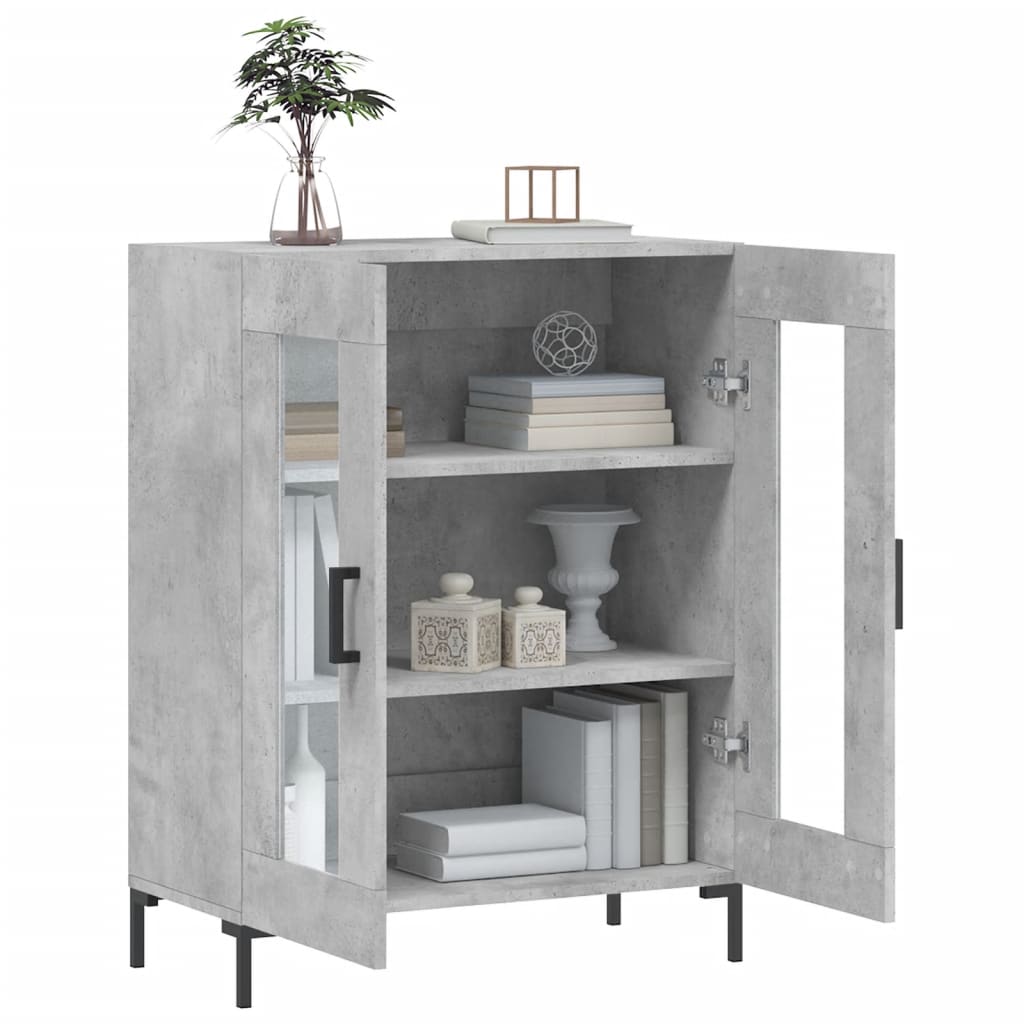 vidaXL Sideboard Concrete Grey 69.5x34x90 cm Engineered Wood 4