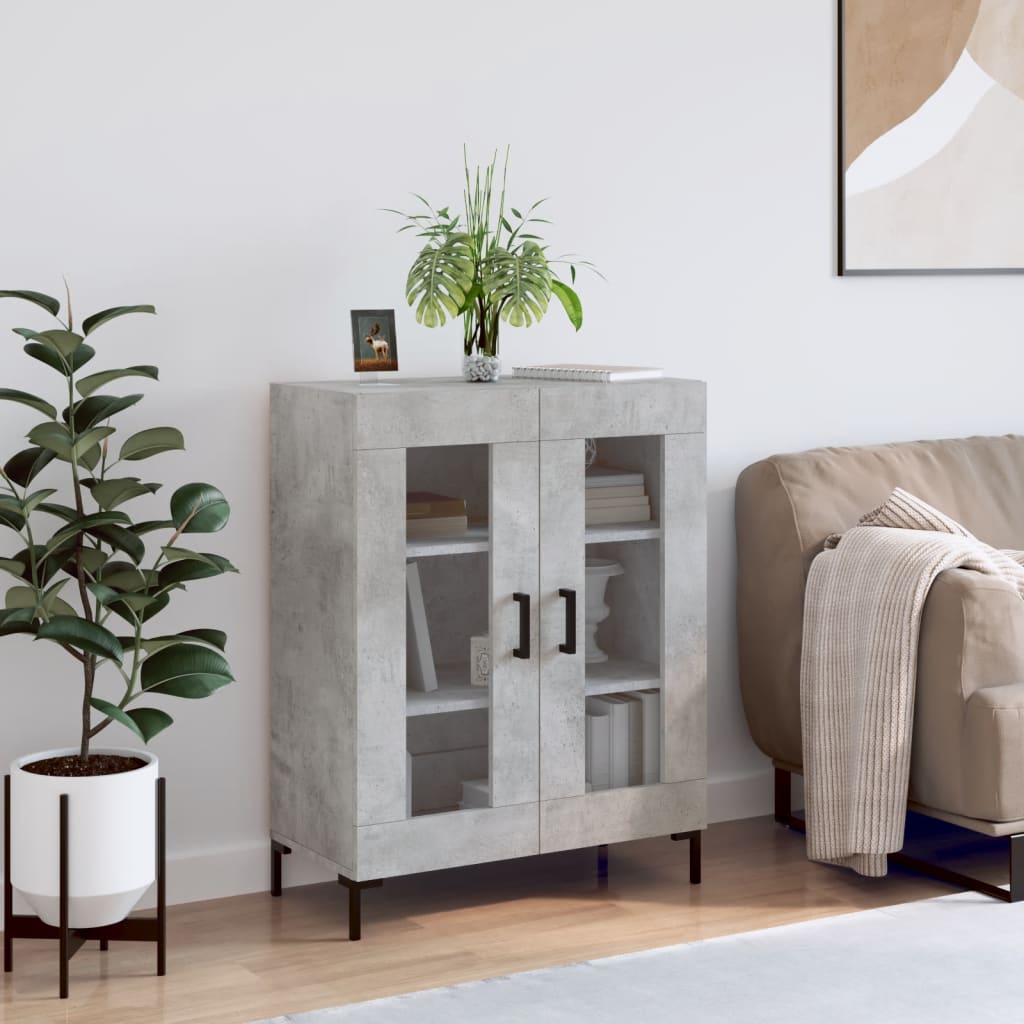 vidaXL Sideboard Concrete Grey 69.5x34x90 cm Engineered Wood 1