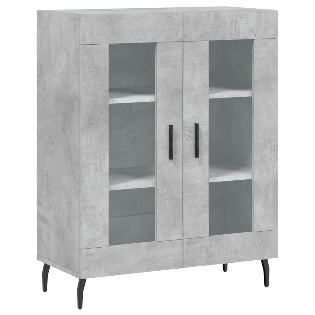 vidaXL Sideboard Concrete Grey 69.5x34x90 cm Engineered Wood 2