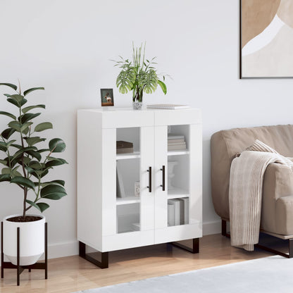 Sideboard 69,5x34x90 cm Engineered Wood High gloss white